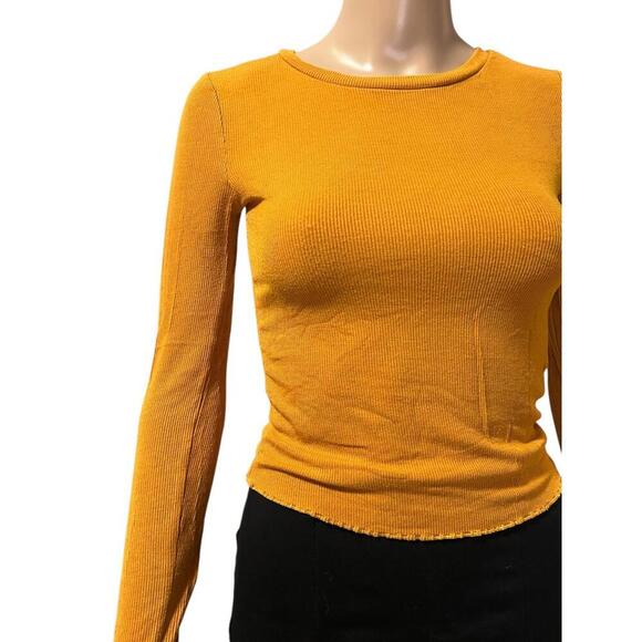 Chic Mustard Long Sleeve Top - Picture 2 of 5